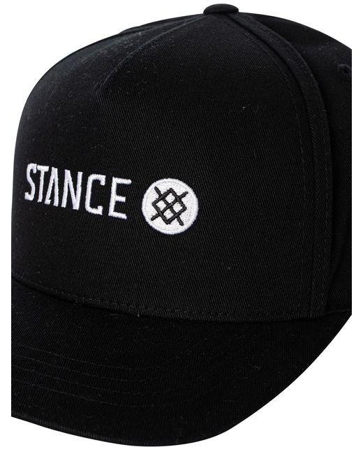 Stance Black Icon Snapback Cap for men