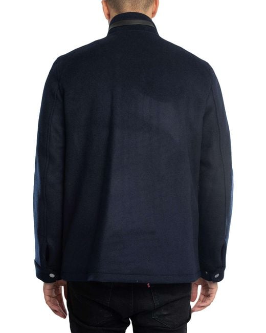 Ted Baker Blue Knowl Funnel Neck Field Jacket for men