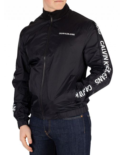 Calvin Klein Black Side Logo Truck Jacket for men