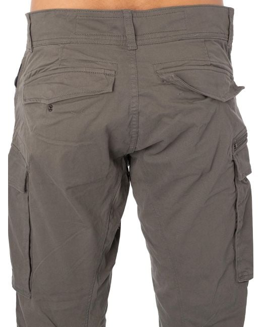 Replay Gray Branded Cargo Trousers for men