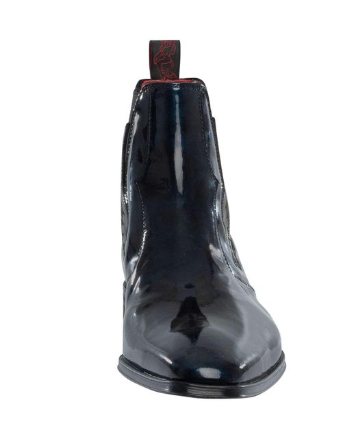 Jeffery West Blue Wings Leather Chelsea Boots for men