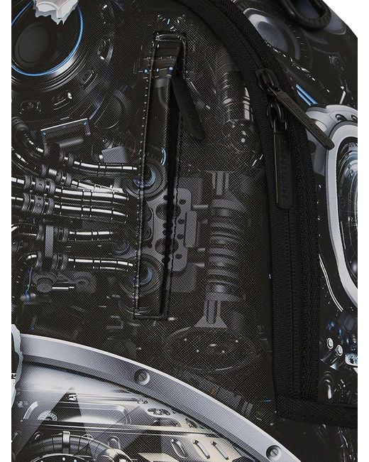 Sprayground Black 20l Split Cybershark Backpack for men