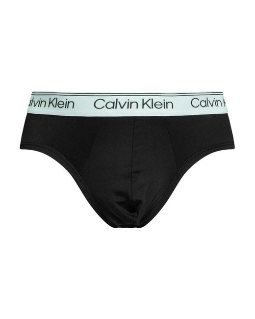 Calvin Klein Black 5 Pack Microfiber Stretch Hip Briefs for men