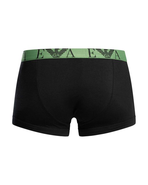 Emporio Armani Green 3 Pack Trunks for men