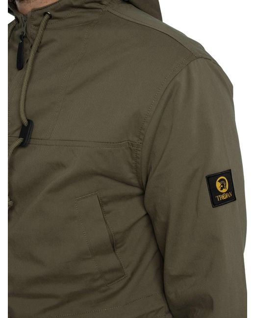 Trojan Twill Badged Parka Jacket In Grey For Men Lyst UK trojan-twill-badged-parka-jacket-in-grey-for-men-lyst-uk
