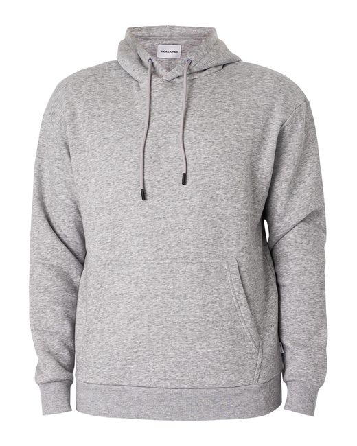 Jack & Jones Gray Bradley Pullover Hoodie for men