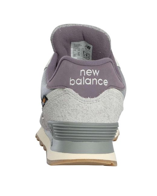 New Balance White 574 Suede Trainers for men
