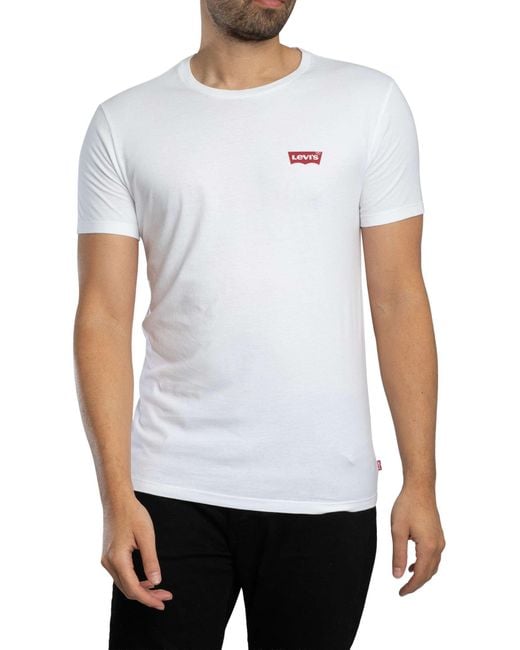 Levi's Black 2 Pack Slim Crew T-shirt for men