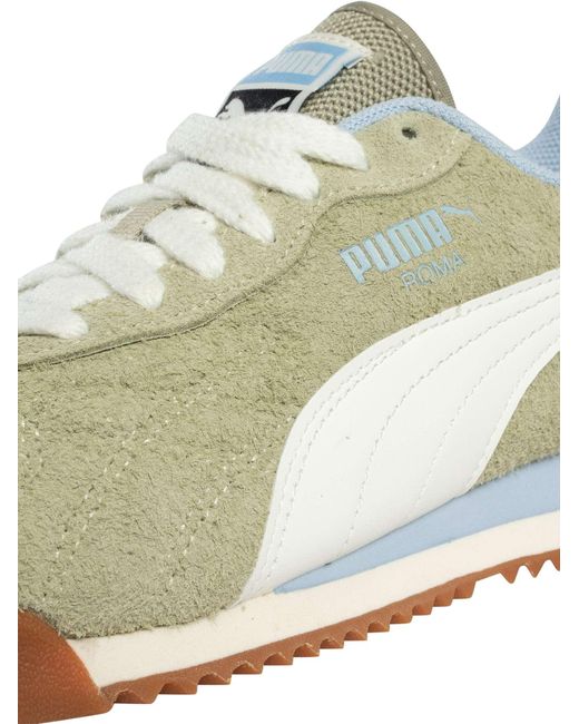 PUMA White Roma Anniversario Suede Trainers for men