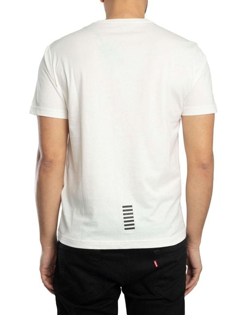 EA7 White Chest Logo T-shirt for men