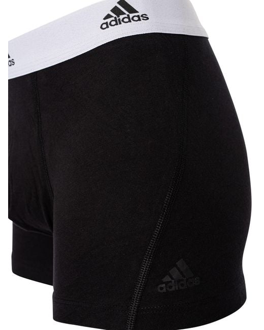 Adidas Black 3 Pack Active Flex Trunks for men