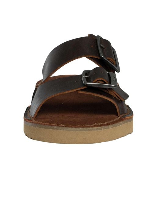 Clarks Brown Solsbury Strap Sandals for men