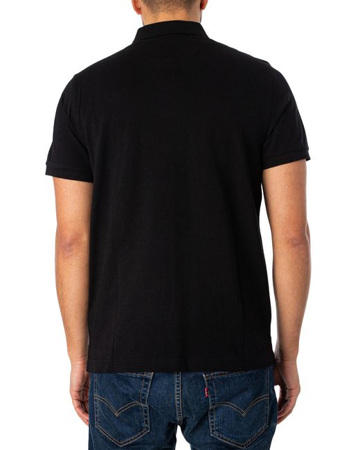 Gant Black Regular Fit Short Sleeve Shield Logo Pique Polo for men