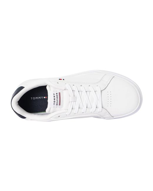 Tommy Hilfiger White Low-top Cupsole Leather Trainers for men