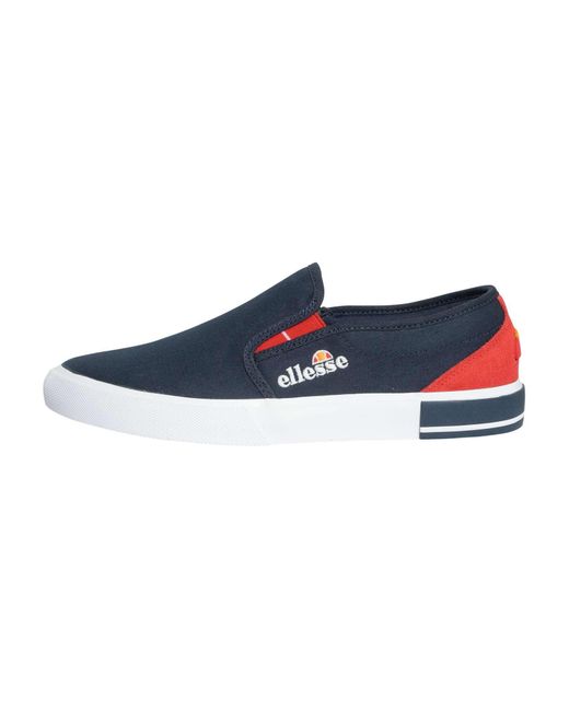 Ellesse Blue Prazzo Text Am Slip On Trainers for men