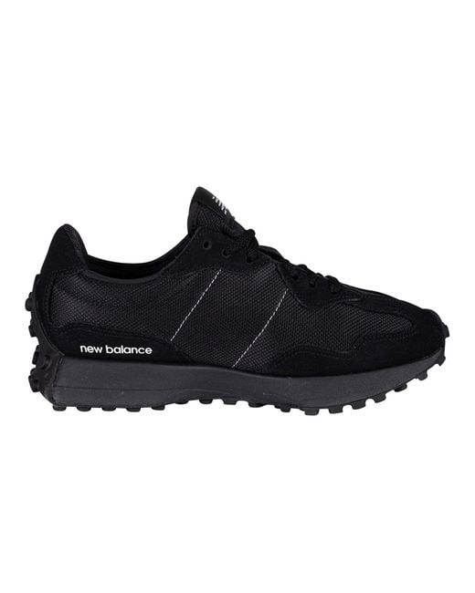 New Balance Black 327 Suede Trainers for men