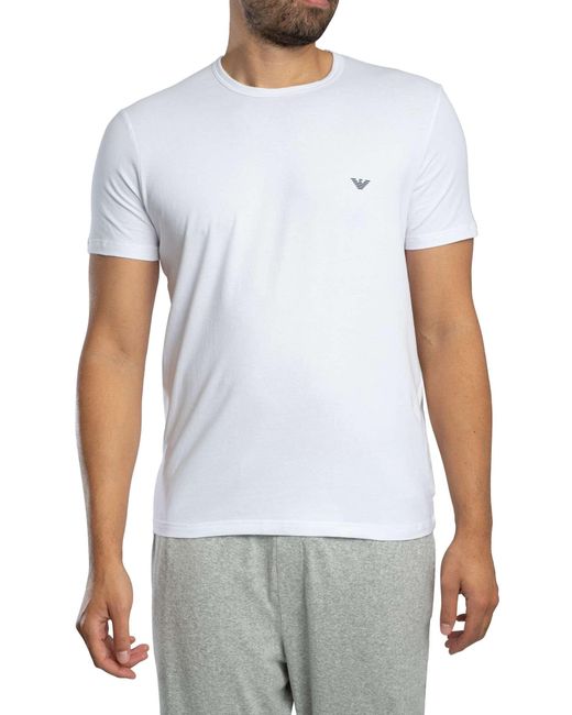 Emporio Armani Blue 2 Pack Lounge Crew Neck Icon T-shirt for men