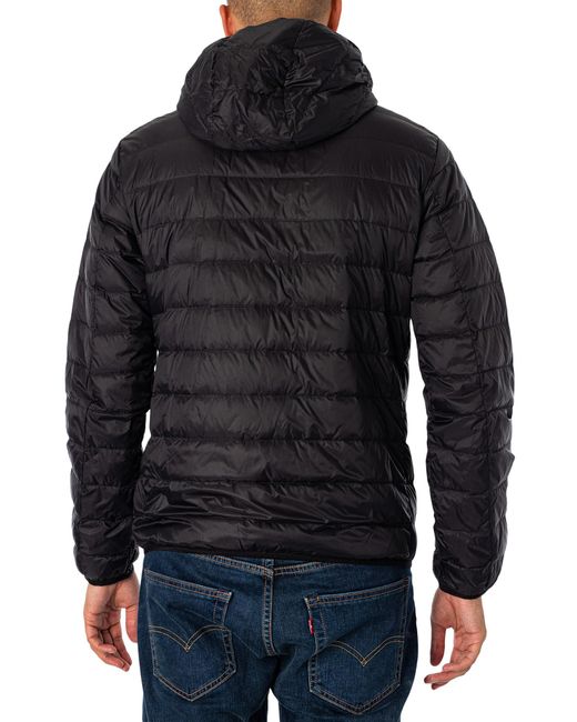 EA7 Black Woven Down Jacket for men