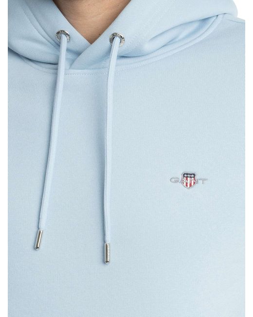 Gant Blue Regular Shield Pullover Hoodie for men