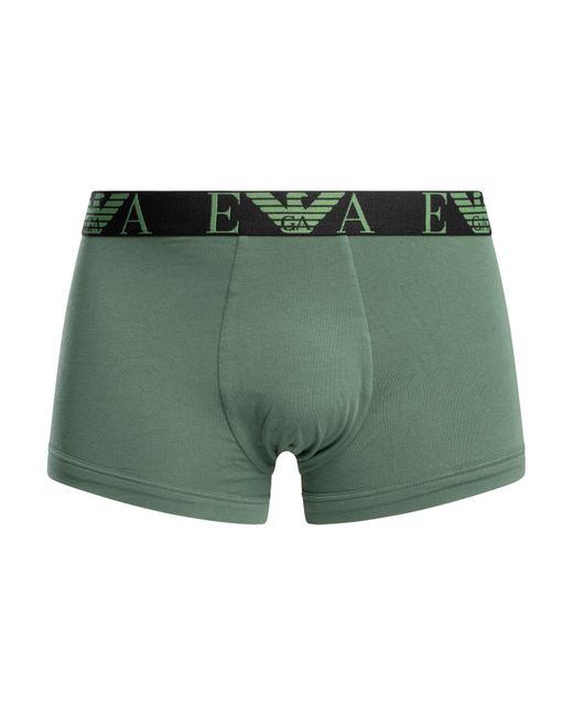 Emporio Armani Green 3 Pack Trunks for men