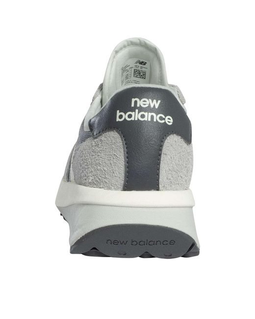 New Balance White 370 Suede Trainers for men
