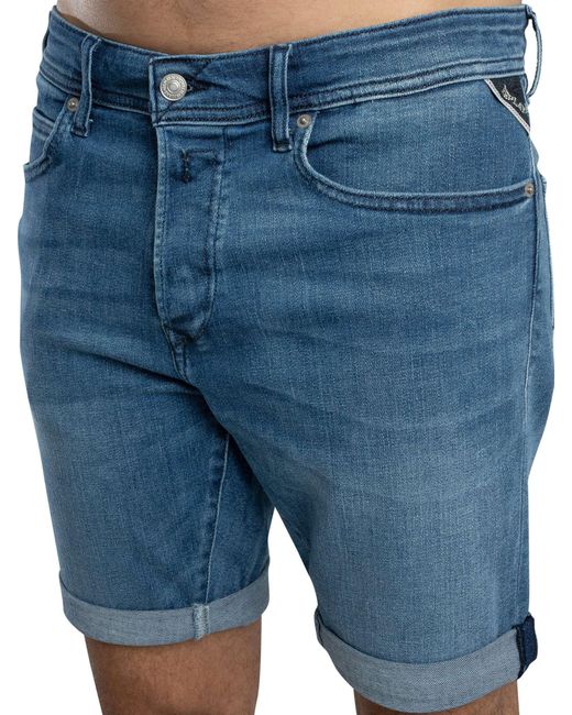 Replay Blue Rbj.981 Tapered Shorts for men