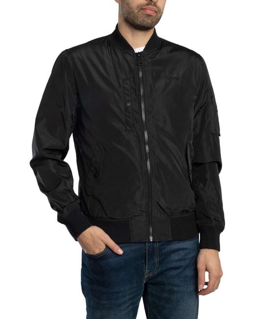 Schott Nyc Black Airstar Lightweight Bomber Jacket for men