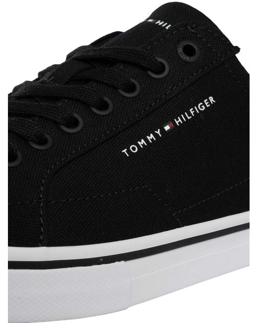 Tommy Hilfiger Black Core Long Lace Trainers for men