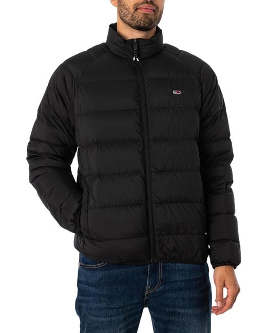 Tommy Hilfiger Black Tjm Essential Lt Down Jacket Ext Down Jackets for men