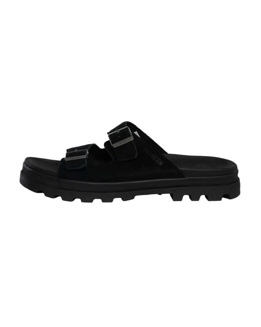 Palladium Black Dunelite Riviera Suede Sandals for men