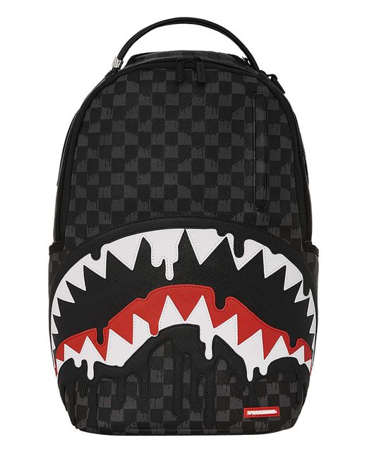 Sprayground Black 20l Dripping Shark In Paris Backpack for men
