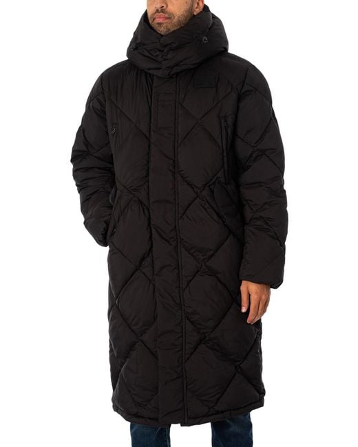 G Star RAW Whistler Long Blanket Jacket in Black for Men Lyst UK