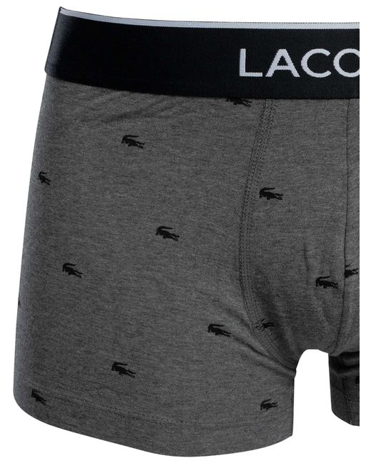 Lacoste Black 3 Pack Trunks for men