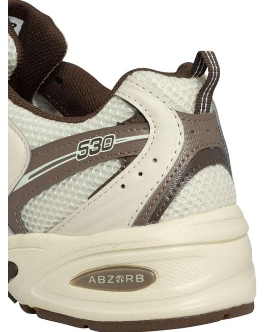 New Balance White 530 Mesh Trainers for men
