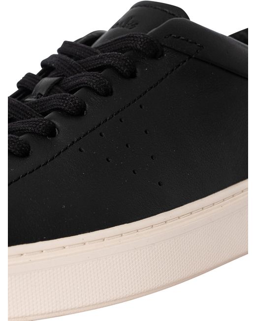 Clarks Black Craft Swift Leather Trainers for men