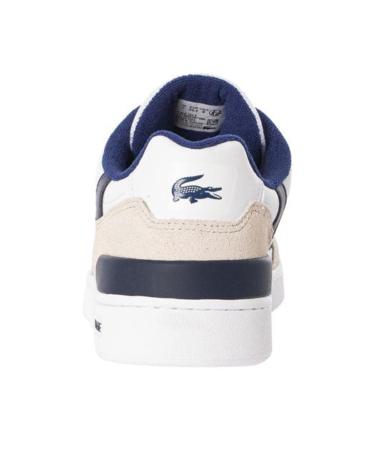 Lacoste Blue T-clip 124 5 Sma Leather Trainers for men