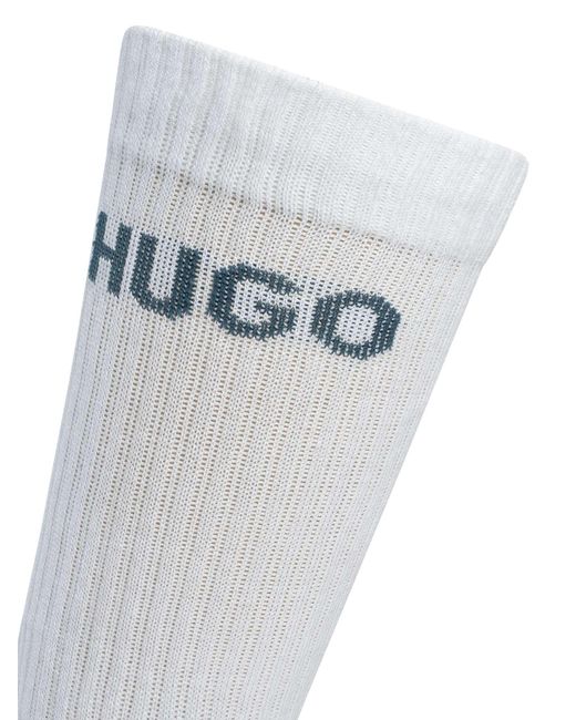 HUGO White 6 Pack Quarter Socks for men