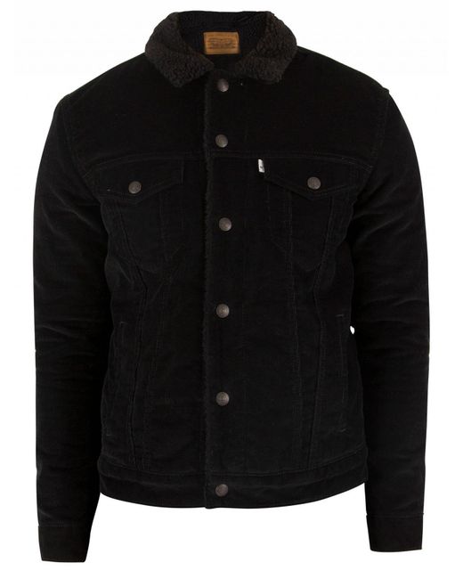 Levi s Black Cord Better Type 3 Sherpa Trucker Jacket for Men Lyst