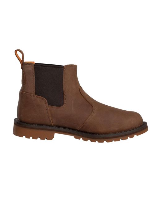 Timberland Brown Redwood Falls Mid Chelsea Leather Boots for men