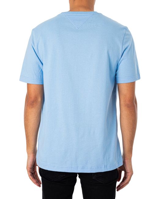 Tommy Hilfiger Blue Essential Regular Fit Solid T-shirt for men