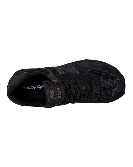 New Balance Black 574 Core Suede Trainers for men