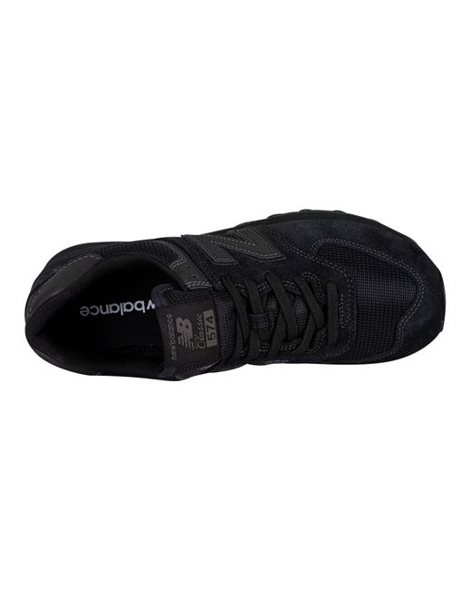 New Balance Black 574 Core Suede Trainers for men
