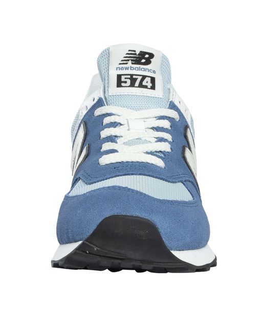 New Balance Blue 574 Suede Trainers for men