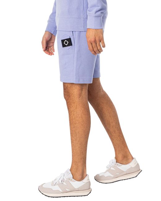 Ma Strum Blue Core Sweat Shorts for men