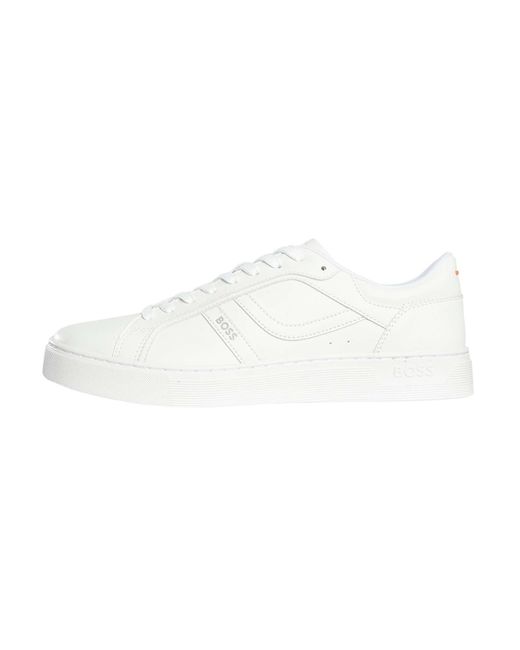 Boss White Rhys Faux Trainers for men