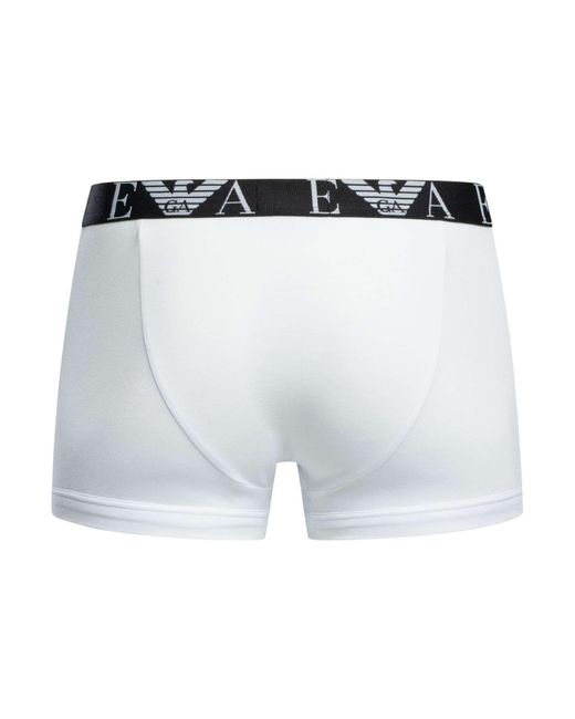 Emporio Armani White 3 Pack Trunks for men