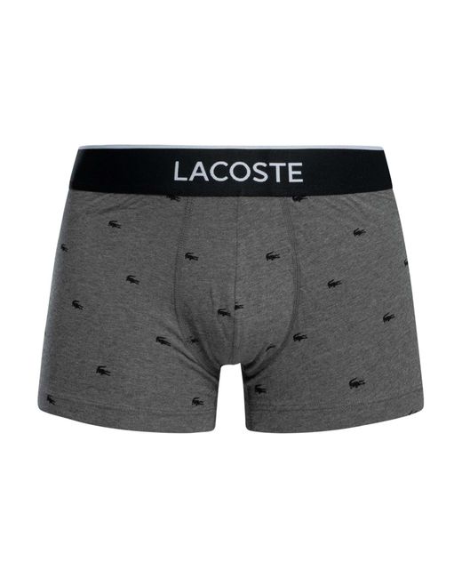 Lacoste Black 3 Pack Trunks for men