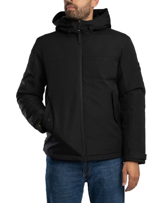 Tommy Hilfiger Black Tech Hooded Short Jacket for men