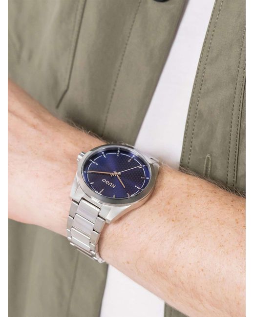 HUGO Gray Seam Dial Watch for men