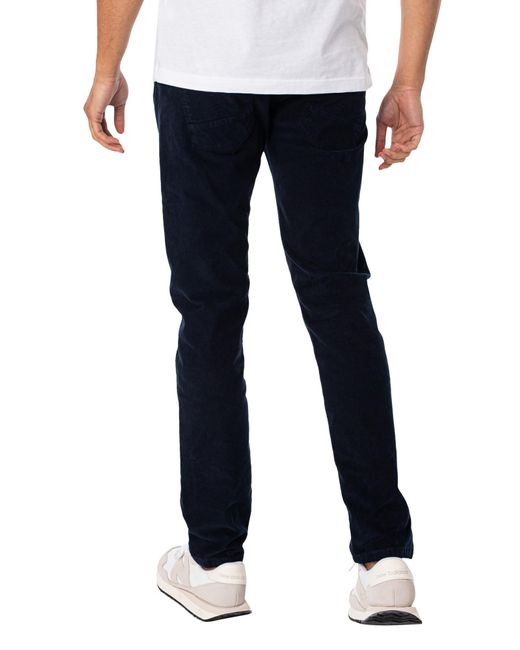 Lois Black Sierra Thin Corduroy Trousers for men